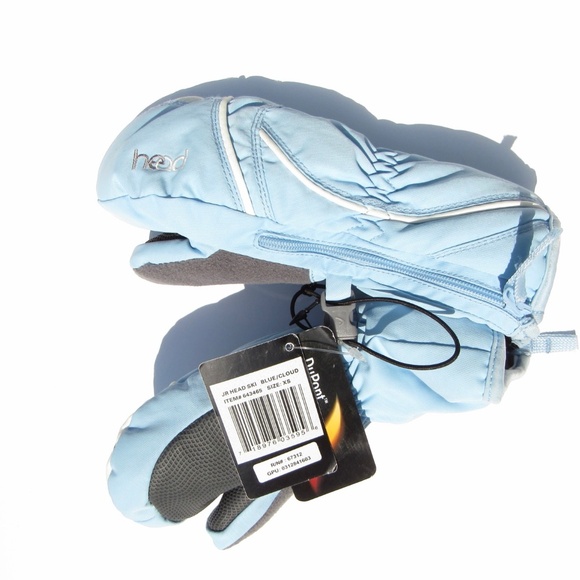 Head Light Blue Kids Mittens Kids w/ Side Zippers - Picture 11 of 13